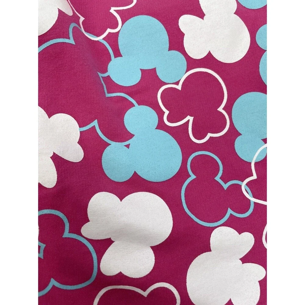 Walt Disney World SMALL Pink Mickey Head Shorts Drawstring Cotton‎ Blend